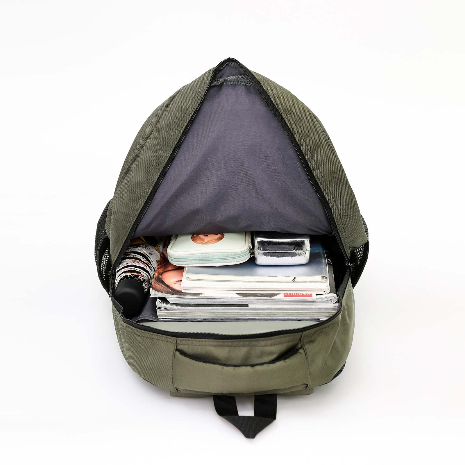 tosca-multi-compartment-laptop-backpack-35l-khaki-open