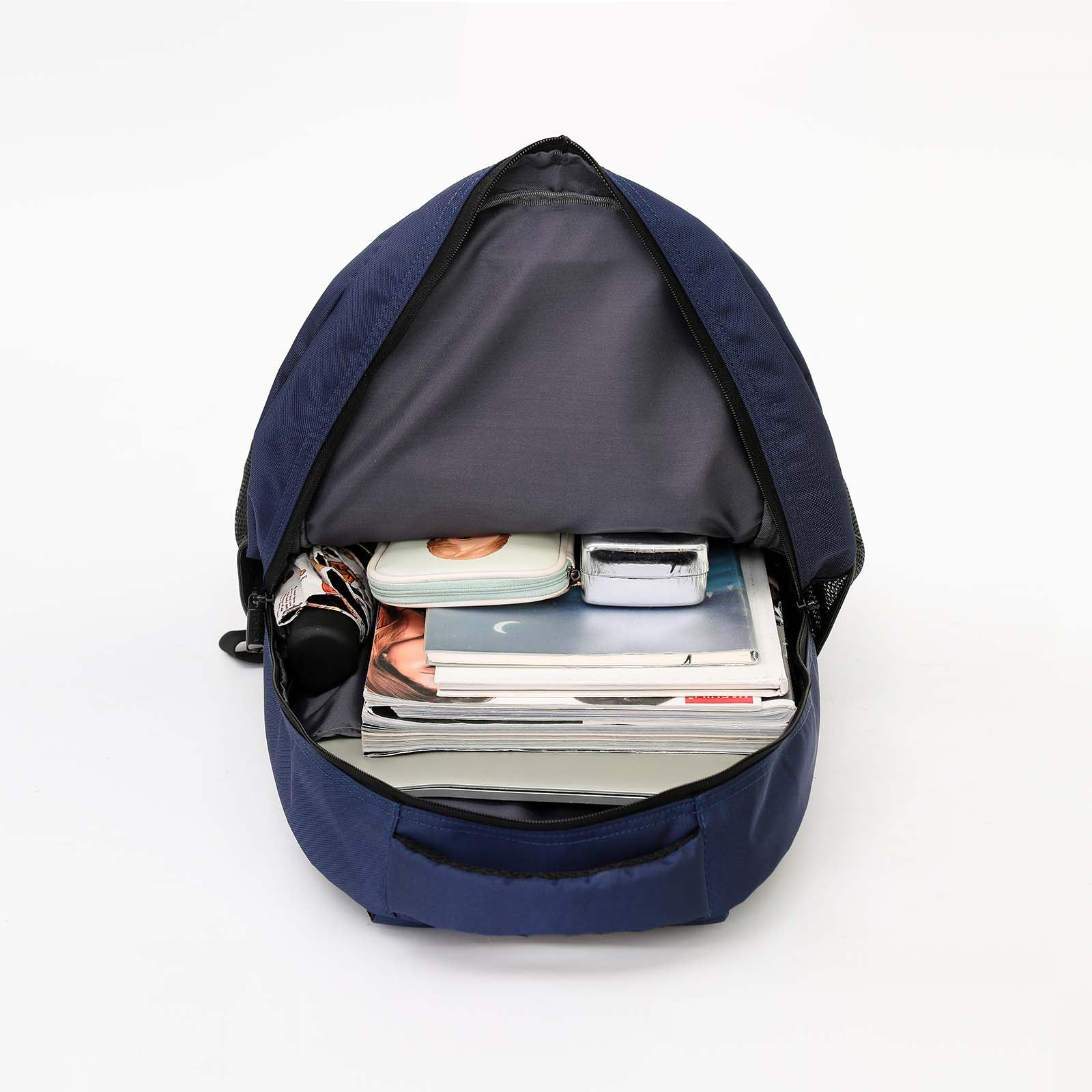 tosca-multi-compartment-laptop-backpack-35l-navy-open