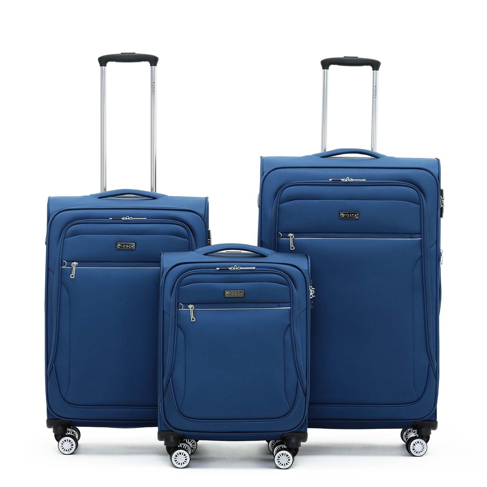 Tosca Transporter 4 Wheel 53cm Carry-On Suitcase Blue