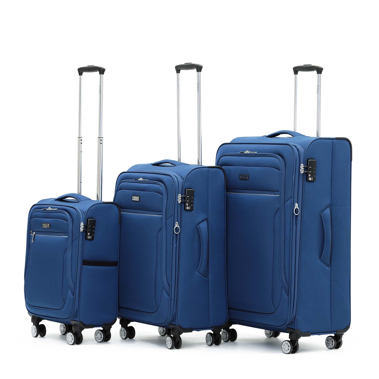 Tosca Transporter 4 Wheel 53cm Carry-On Suitcase Blue
